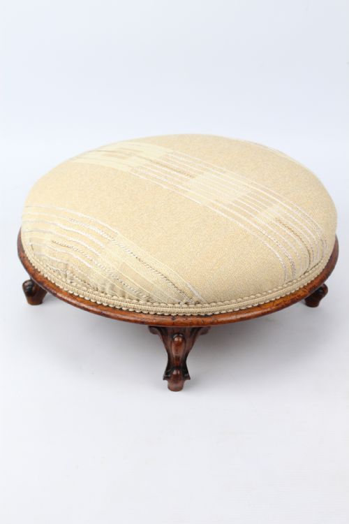VICTORIAN WALNUT CIRCULAR FOOT STOOL
