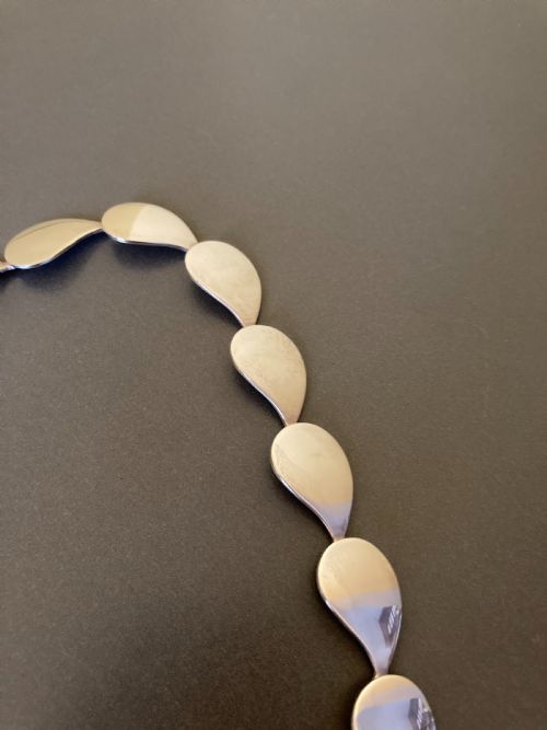 DANISH SILVER NECKLACE BY RANDERS SILVER 1960S - ADDITIONAL PHOTO 1