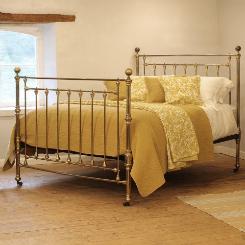 5FT WIDE KING SIZE ALL BRASS ANTIQUE BED