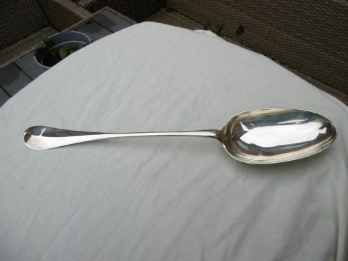 1758 MAGNIFICENT MASSIVE GEORGE 11 SCOTTISH HASH SPOON BY ROBERT GORDON 252G