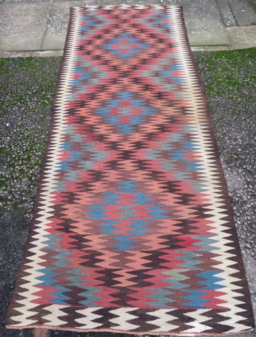 RARE DESIGN AZERBAIJAN MIANEH LONG KILIM RUG 303CM X 120CM