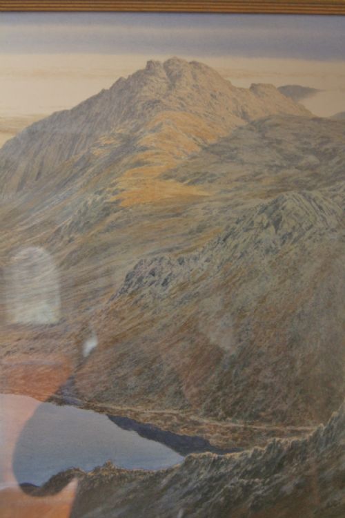 LARGE WATERCOLOUR OF OGWEN VALLEY TRYFAN SNOWDONIA - ADDITIONAL PHOTO 4