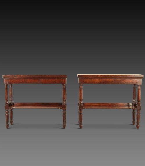 PAIR OF 19TH CENTURY MAHOGANY SIDE TABLES