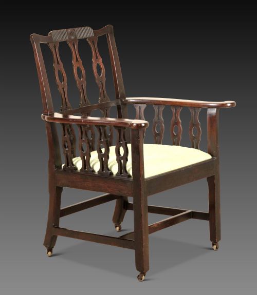 GEORGE III MAHOGANY ARMCHAIR