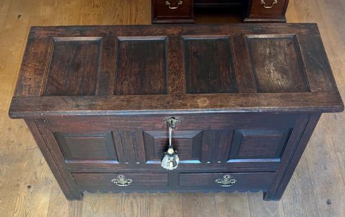 18THCENTURY OAK MULE CHEST COFFER