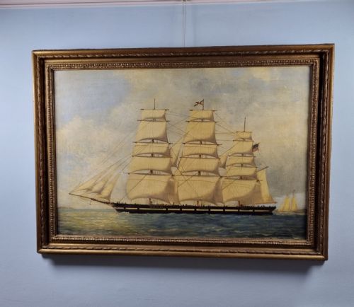 AN IMPRESSIVE 19TH CENTURY MARITIME PAINTING OF THE AMERICAN CLIPPER 'OCEAN EXPRESS'