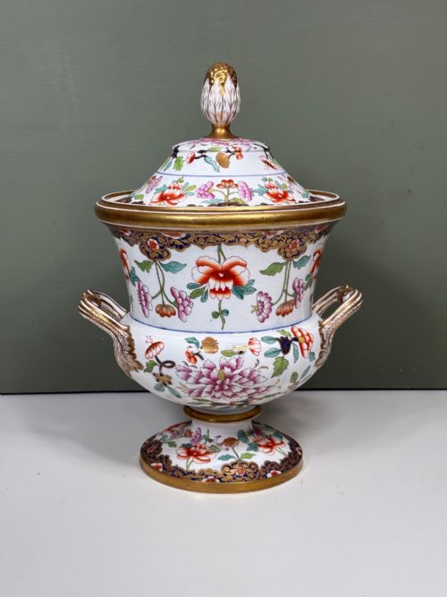 19TH C SPODE VASE COVER