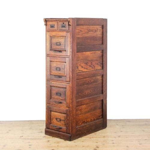 ANTIQUE EARLY 20TH CENTURY OAK FILING CABINET