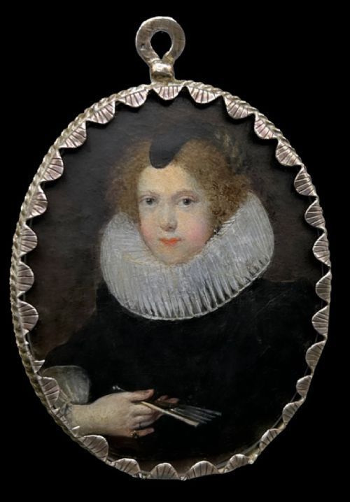 ATTRIBUTED TO ALEXANDER COOPER 1609 1660 17TH CENTURY WATERCOLOUR ON VELLUM PORTRAIT OF CICELY COMPTON LADY ARUNDELL OF WARDOUR 16101676