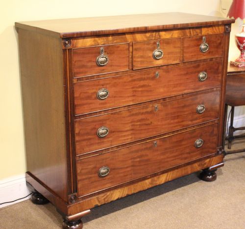 19THC SCOTTISH MAHOGANY CHEST OF DRAWERS