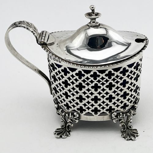 NATHAN HAYES CHESTER STERLING SILVER MUSTARD POT