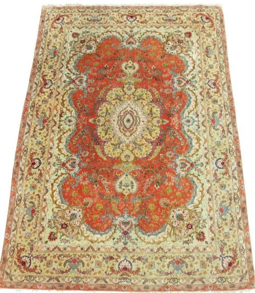 VERY FINE TABRIZ SILK CARPET 340 X 250
