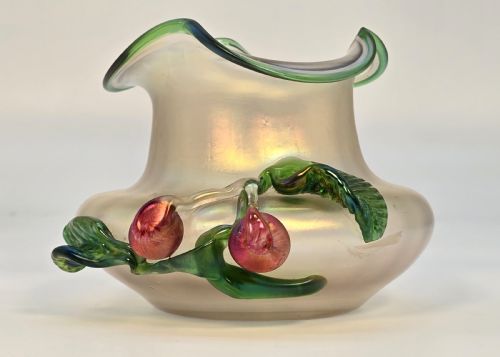 KRALIK GLASSWORKS IRIDESCENT ART GLASS VASE LATE 19TH CENTURY