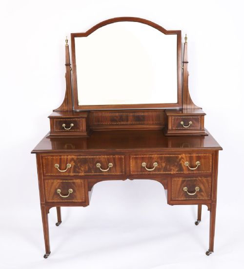 ANTIQUE EDWARDIAN MAHOGANY DRESSING TABLE MIRROR CIRCA 1900