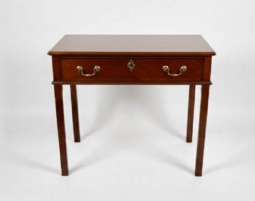 GEORGE III MAHOGANY SIDE TABLE WITH LONG DRAWER