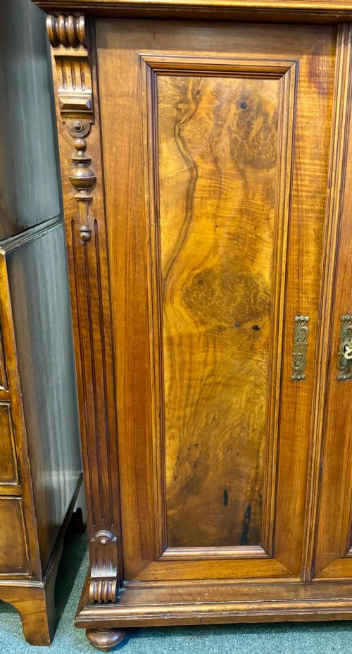 VICTORIAN FIGURED WALNUT SIDE CABINET - ADDITIONAL PHOTO 2