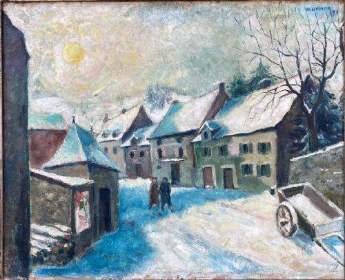 NO ORDINARY WINTER'S TALE RESILIENCE THE WAR 1943 GERMAN EXPRESSIONIST OIL ON CANVAS