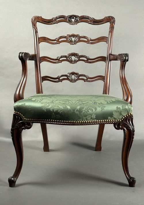 LATE 18TH CENTURY GEORGE III MAHOGANY ARMCHAIR