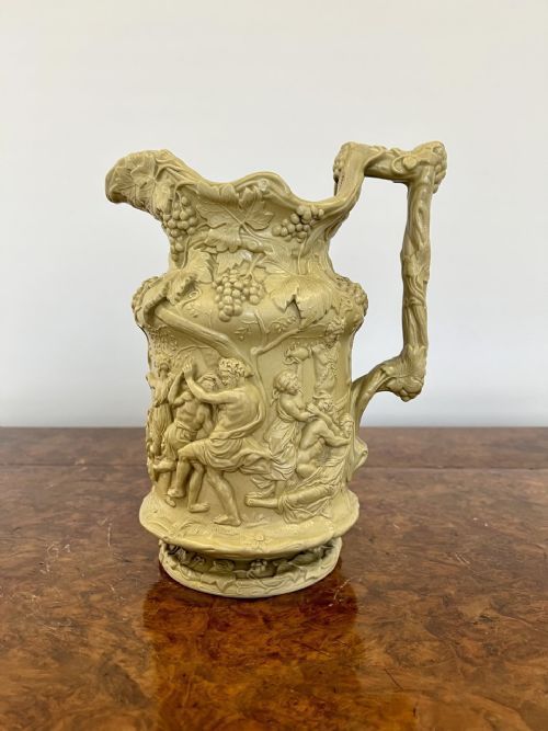 OUTSTANDING QUALITY 19TH CENTURY RELIEF MOULDED JUG