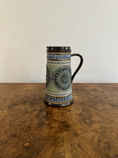 OUTSTANDING QUALITY LARGE ANTIQUE VICTORIAN DOULTON LAMBETH JUG