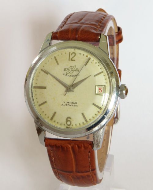 GENTS 1950S ENICAR ULTRASONIC AUTOMATIC WRIST WATCH