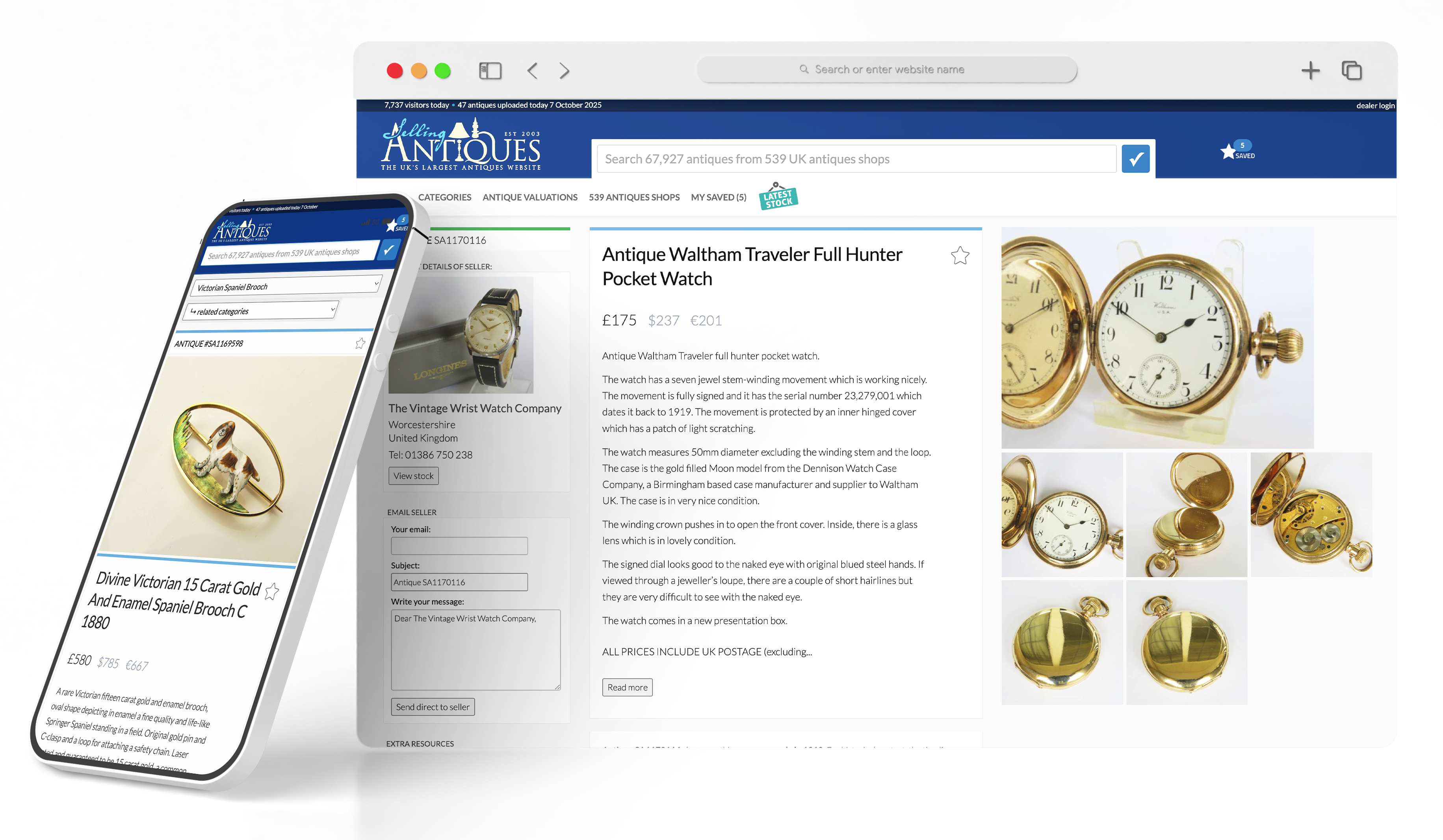 Elegant antique item being highlighted